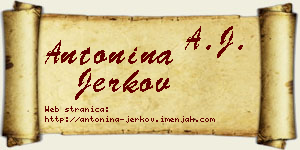 Antonina Jerkov vizit kartica
